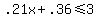 .21x%2B.36%3C=3.00