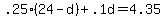 .25%2824-d%29%2B.1d=4.35