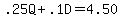 .25Q%2B.1D=4.50