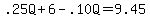 .25Q%2B6-.10Q=9.45