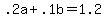 .2a+%2B+.1b+=+1.2