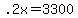 .2x=3300