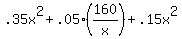 .35x%5E2+%2B+.05%28160%2Fx%29+%2B+.15x%5E2