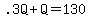 .3Q+%2B+Q=130