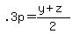 .3p=+%28y%2Bz%29%2F2