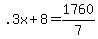 .3x%2B8=1760%2F7