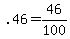 .46+=+46%2F100