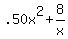 .50x%5E2+%2B+8%2Fx