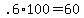 .6%2A100=60
