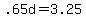 .65d=3.25