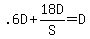 .6D+%2B+18D%2FS+=+D
