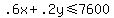 .6x%2B.2y+%3C=+7600