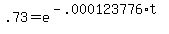 .73+=+e%5E%28-.000123776%2At%29