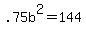 .75b%5E2+=+144