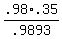 .98%2A.35++%2F.9893
