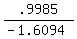 .9985%2F%28-1.6094%29