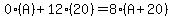 0%28A%29%2B12%2820%29=8%28A%2B20%29
