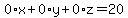 0%2Ax%2B0%2Ay%2B0%2Az=20+