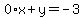 0%2Ax%2By=-3