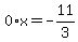0%2Ax=-11%2F3