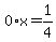 0%2Ax=1%2F4