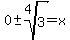 0%2B-+root%284%2C+3%29+=+x