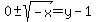 0%2B-sqrt%28-x%29=y-1
