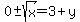 0%2B-sqrt%28x%29=3%2By