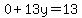 0%2B13y=13