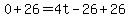 0%2B26=4t-26%2B26