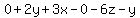 0%2B2y%2B3x-0-6z-y