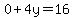 0%2B4y=16