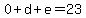 0%2Bd%2Be=23