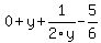 0%2By%2B1%2F2%2Fy-5%2F6