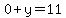 0%2By=11