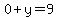 0%2By=9