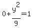 0%2By%5E2%2F9=1