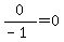 0%2F%28-1%29=0