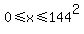 0%3C=x%3C=144%5E2