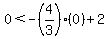 0%3C-%284%2F3%29%2A%280%29%2B2