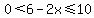 0%3C6-2x%3C=10