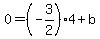 0=%28-3%2F2%29%2A4%2Bb