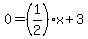 0=%281%2F2%29x%2B3