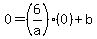 0=%286%2Fa%29%280%29%2Bb