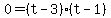 0=%28t-3%29%28t-1%29