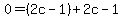 0=+%282c-1%29+%2B+2c+-+1%29