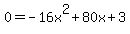 0=+-16x%5E2+%2B+80x+%2B+3