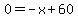 0=+-x%2B60