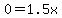 0=+1.5x