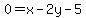 0=+x-2y-5